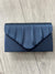 NAVY SATIN ENVELOPE CLUTCH BAG-Fascinators Direct