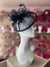 Navy Blue Fascinator with Ruched Sinamay & Loops-Fascinators Direct