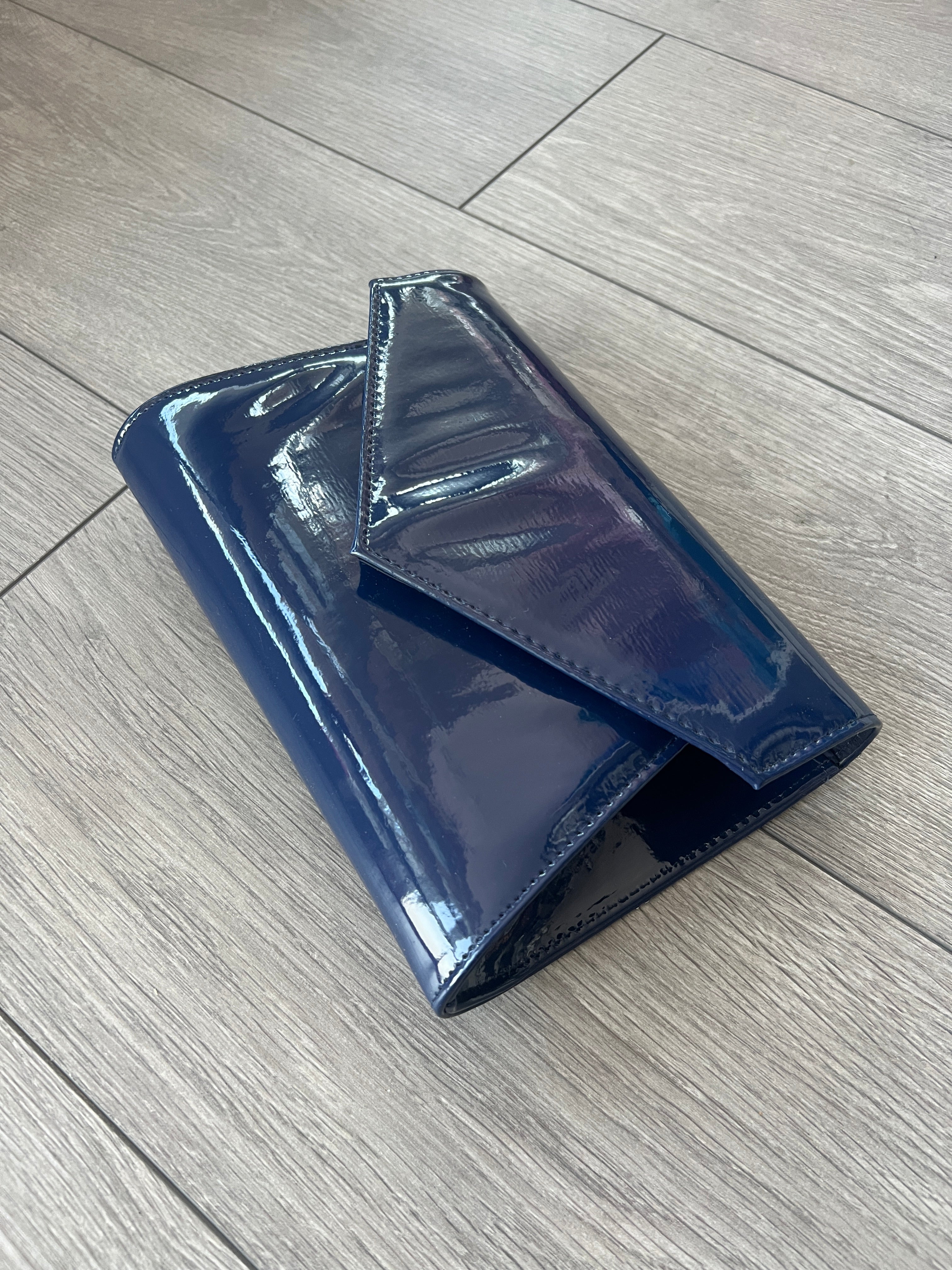 Envelope Clutch Navy Bag For Wedding Navy Marley Faux Suede