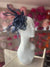 Navy Flower Fascinator with Loops & Feathers-Fascinators Direct