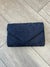 Navy Lace Envelope Clutch Bag-Fascinators Direct