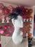 Navy Loop Bow Fascinator With Feathers-Fascinators Direct