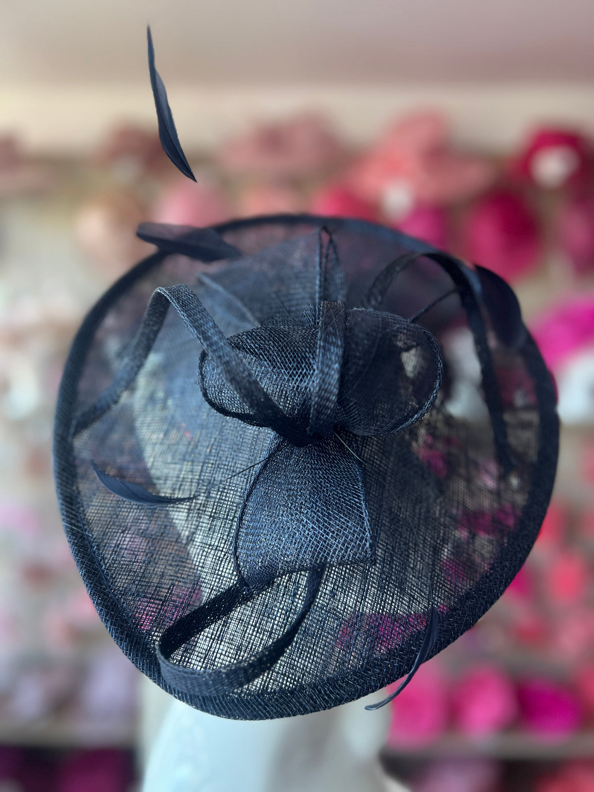 Navy Teardrop Disc Fascinator-Fascinators Direct