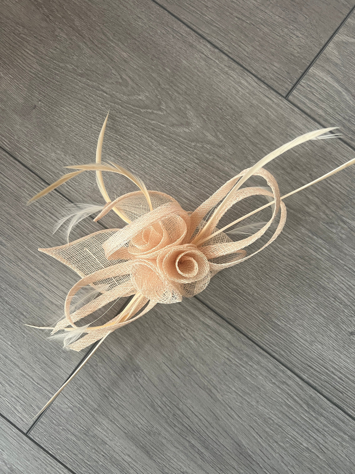 Nude Flower Fascinator Headband-Fascinators Direct