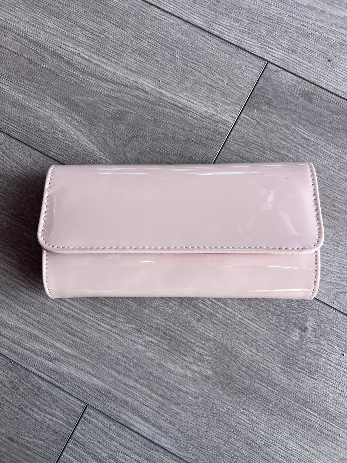 Nude Patent Clutch Bag-Fascinators Direct