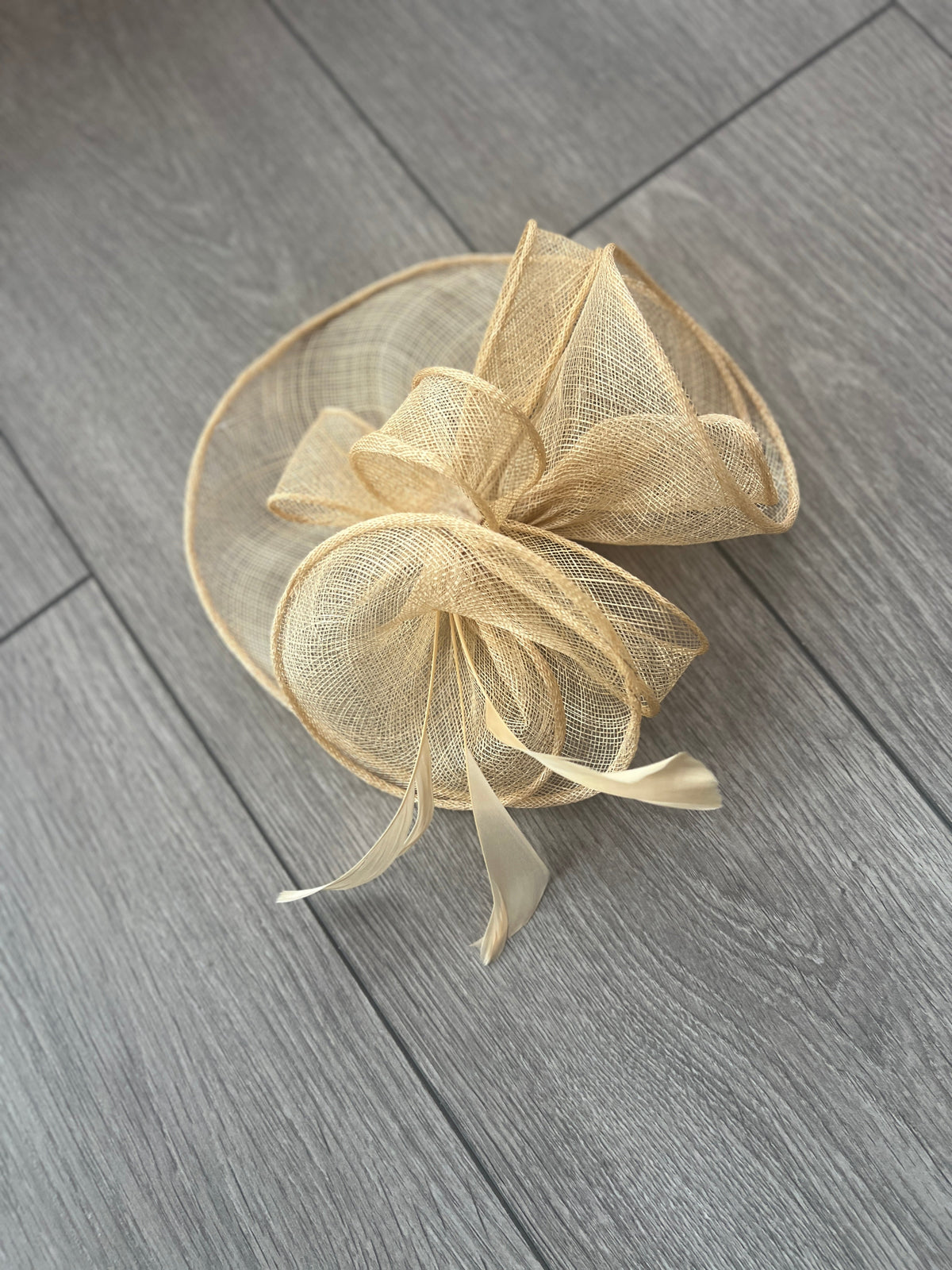 Nude Trumpet Flower Fascinator-Fascinators Direct