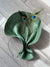 Olive Green Large Woven Straw Peacock Fascinator-Fascinators Direct