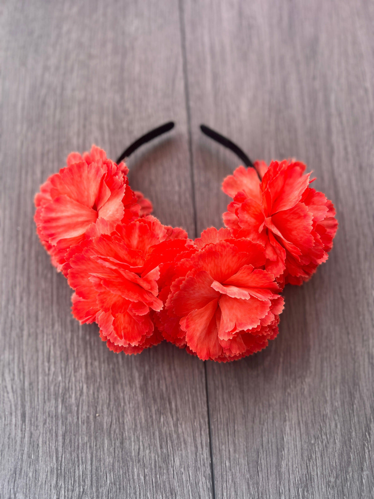 Orange Carnation Flower Crown Headband-Fascinators Direct