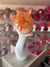 Orange Fascinator with Ruched Sinamay & Loops-Fascinators Direct