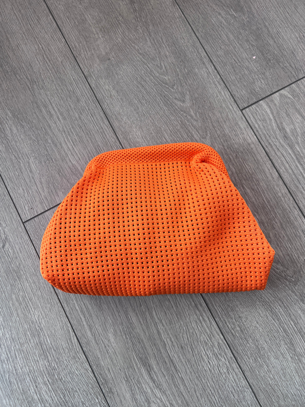 Orange Hand Crochet Clutch Bag-Fascinators Direct