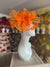 Orange Large Fascinator with Ruched Crinoline & Flower-Fascinators Direct