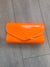 Orange Patent Envelope Clutch Bag-Fascinators Direct