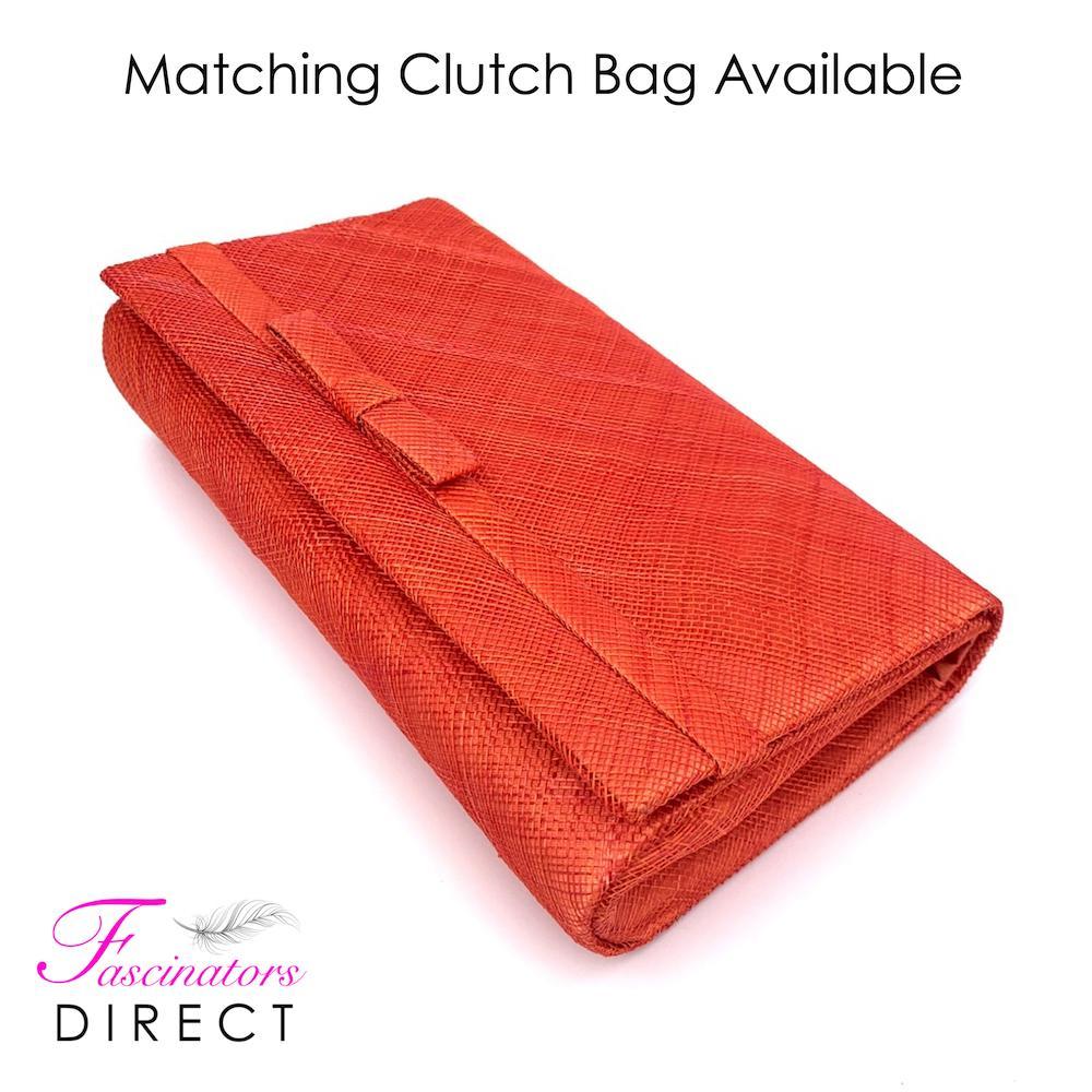 Orange Teardrop Disc Fascinator-Fascinators Direct