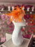 Orange Teardrop Fascinator With Rose & Feathers-Fascinators Direct