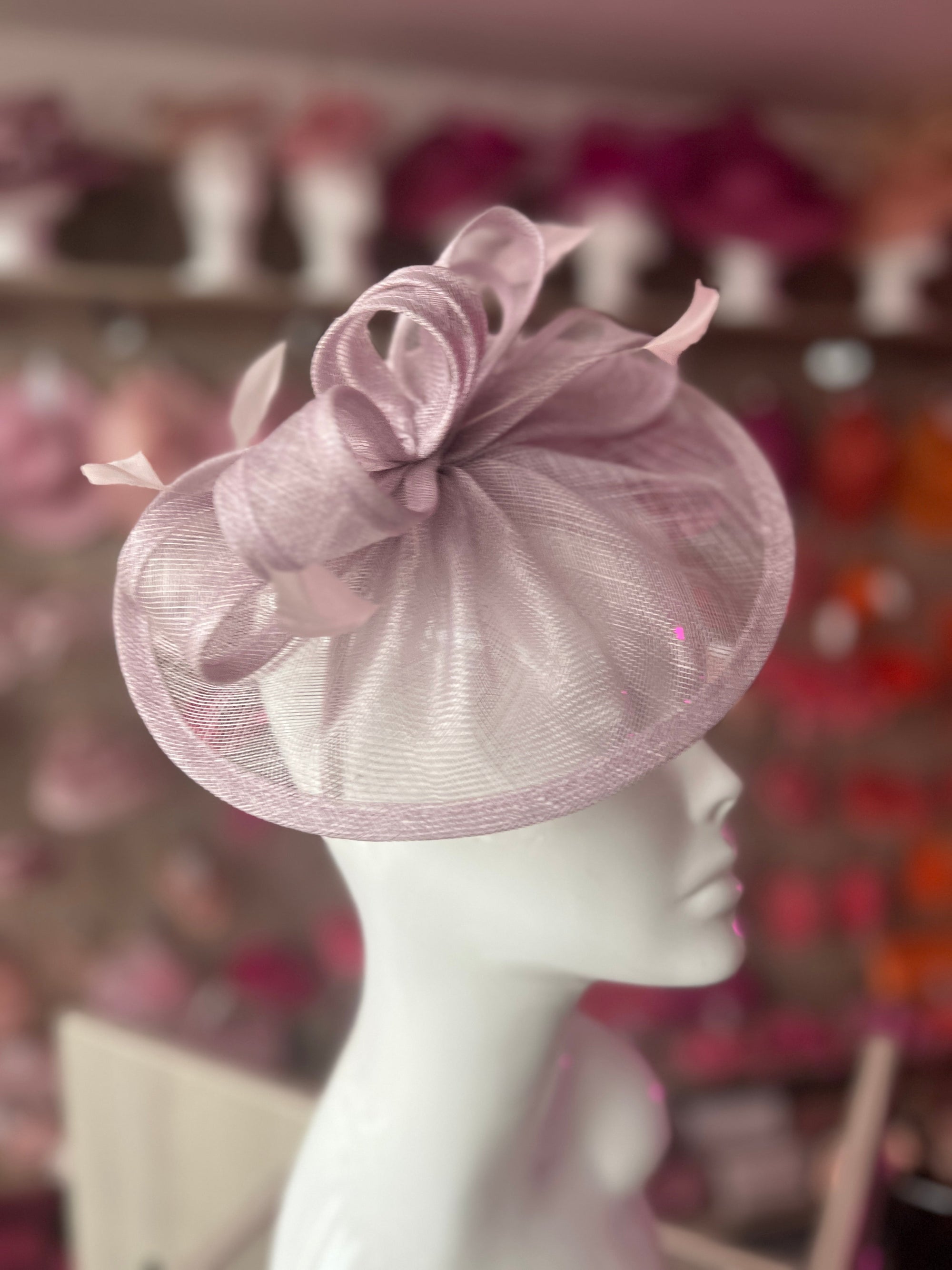 Orchid Curved Disc Fascinator-Fascinators Direct