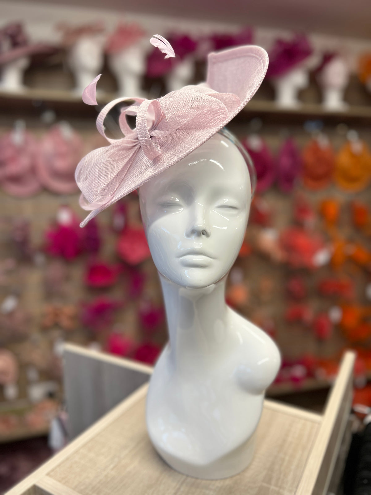 Orchid Disc Fascinator with Decorative Bow-Fascinators Direct
