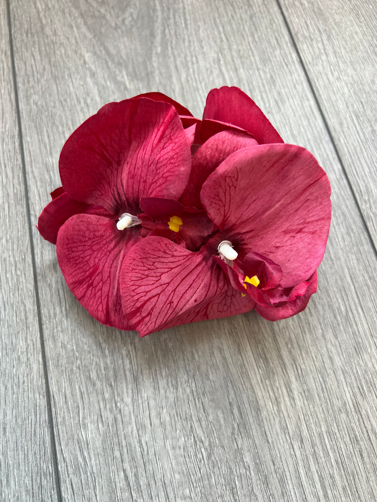 Orchid Hair Claw - Burgundy-Fascinators Direct