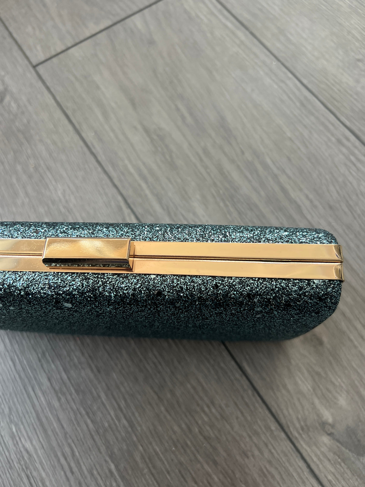 Pale Blue Glitter Box Clutch Bag-Fascinators Direct