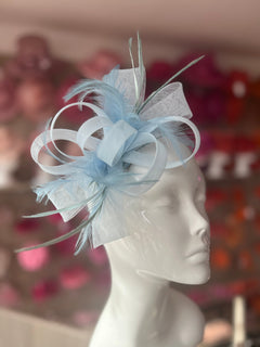 Pale-Blue-Loop-Bow-Fascinator-  display picture 1