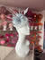 Pale Blue Pillbox Fascinator With Feather Flowers & Feather Quill-Fascinators Direct