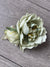 Pale Green Peony Flower Hair Clip with Pearls & Leafs-Fascinators Direct