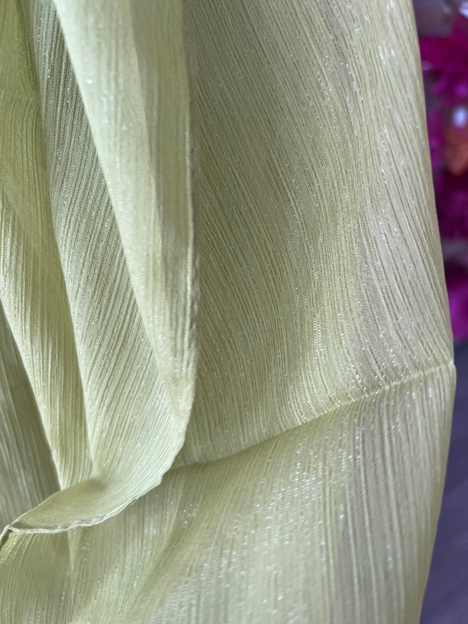 Pale Olive Chiffon Scarf With Silver Shimmer-Fascinators Direct