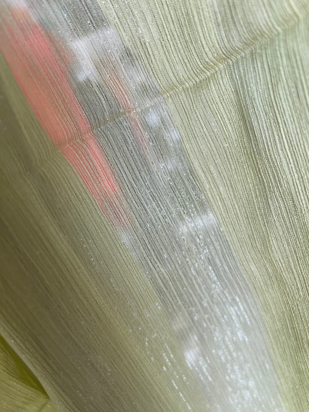 Pale Olive Chiffon Scarf With Silver Shimmer-Fascinators Direct
