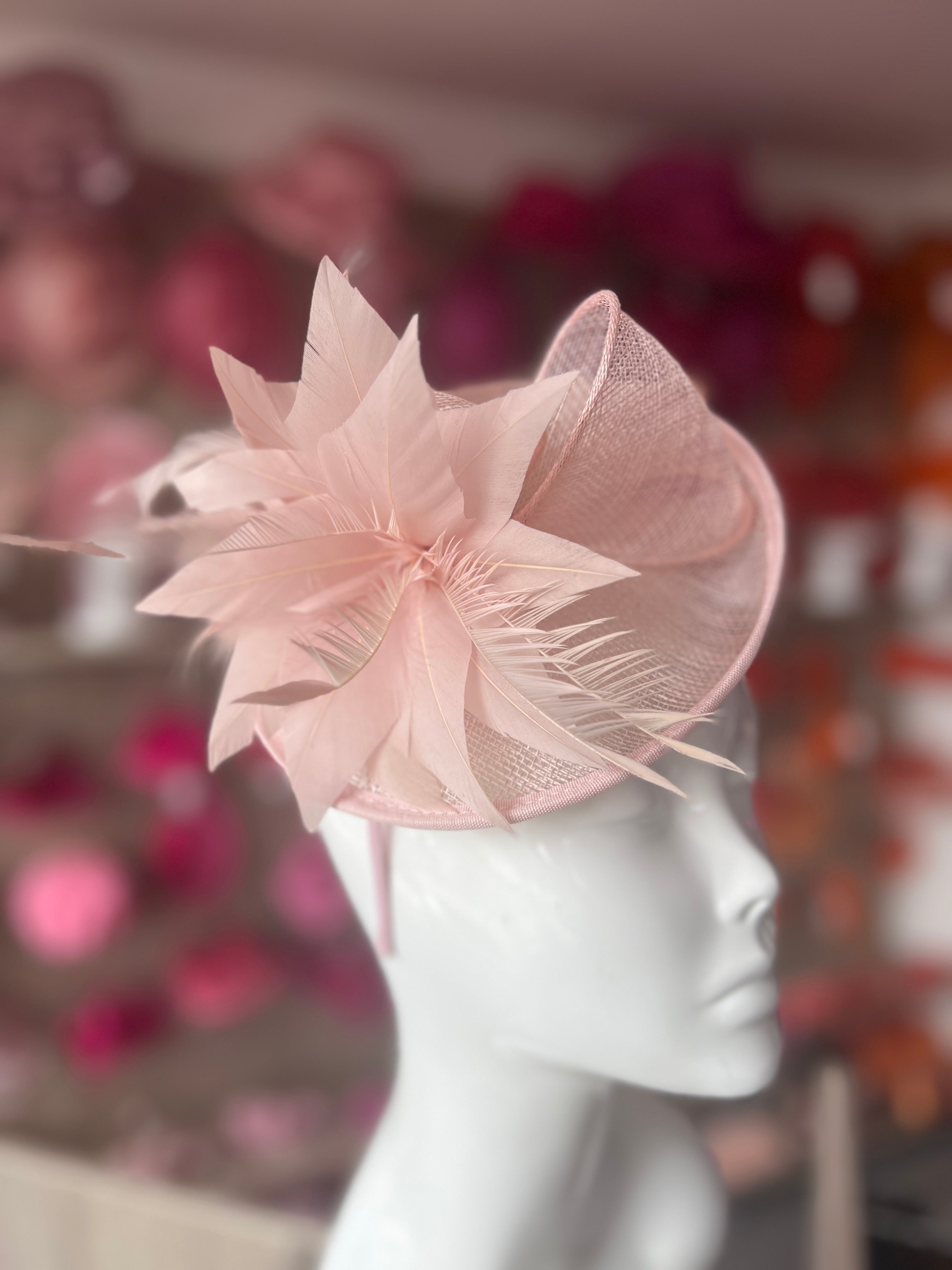 light pink headpiece