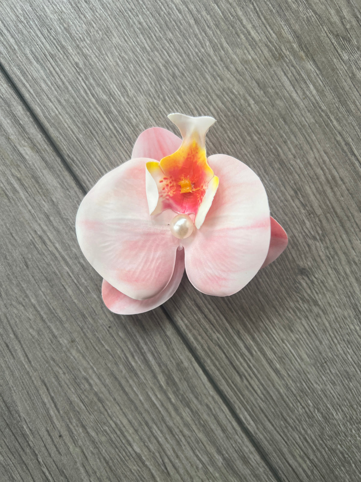 Pale Pink Orchid Hair Clip-Fascinators Direct