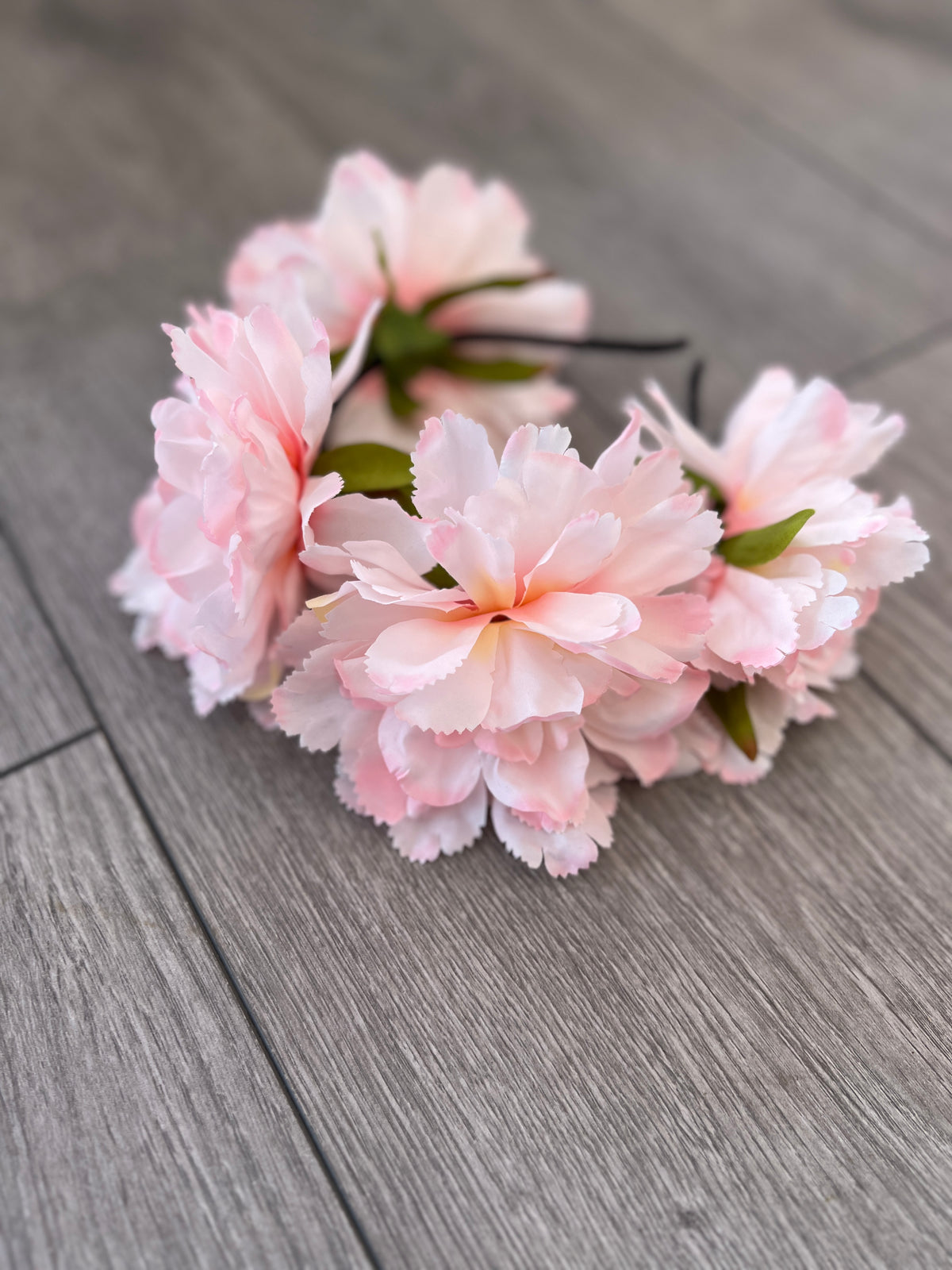 Pale Pink Peony flower Crown Headband-Fascinators Direct