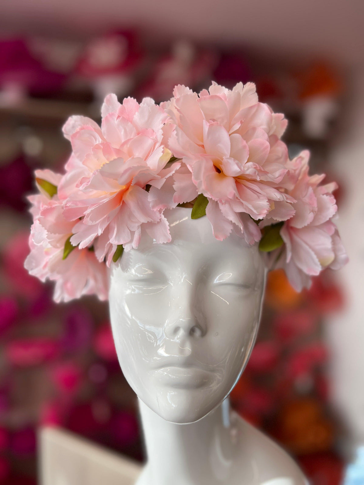 Pale Pink Peony flower Crown Headband-Fascinators Direct
