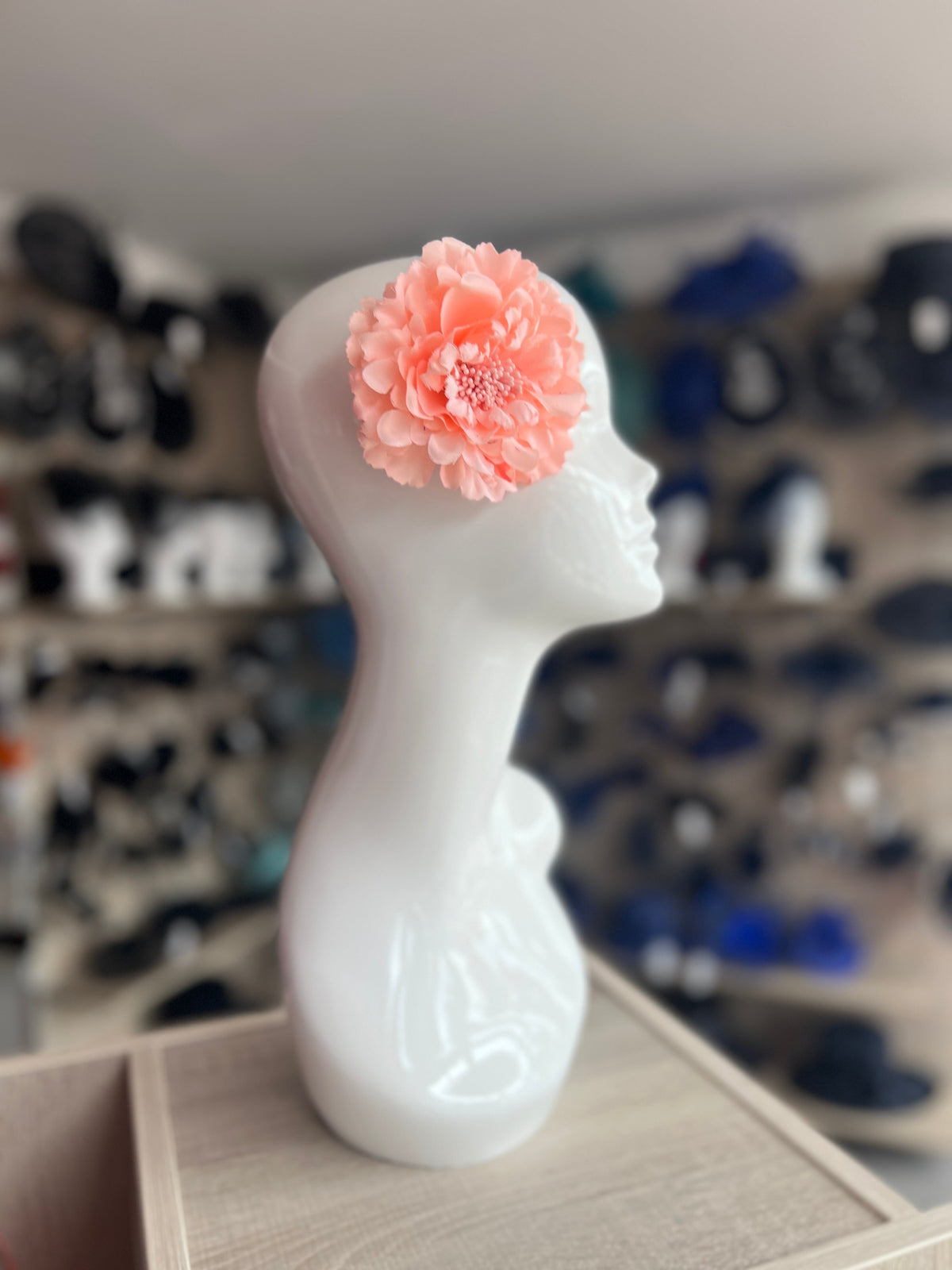 Peach Hair Flower Fascinator Clip-Fascinators Direct