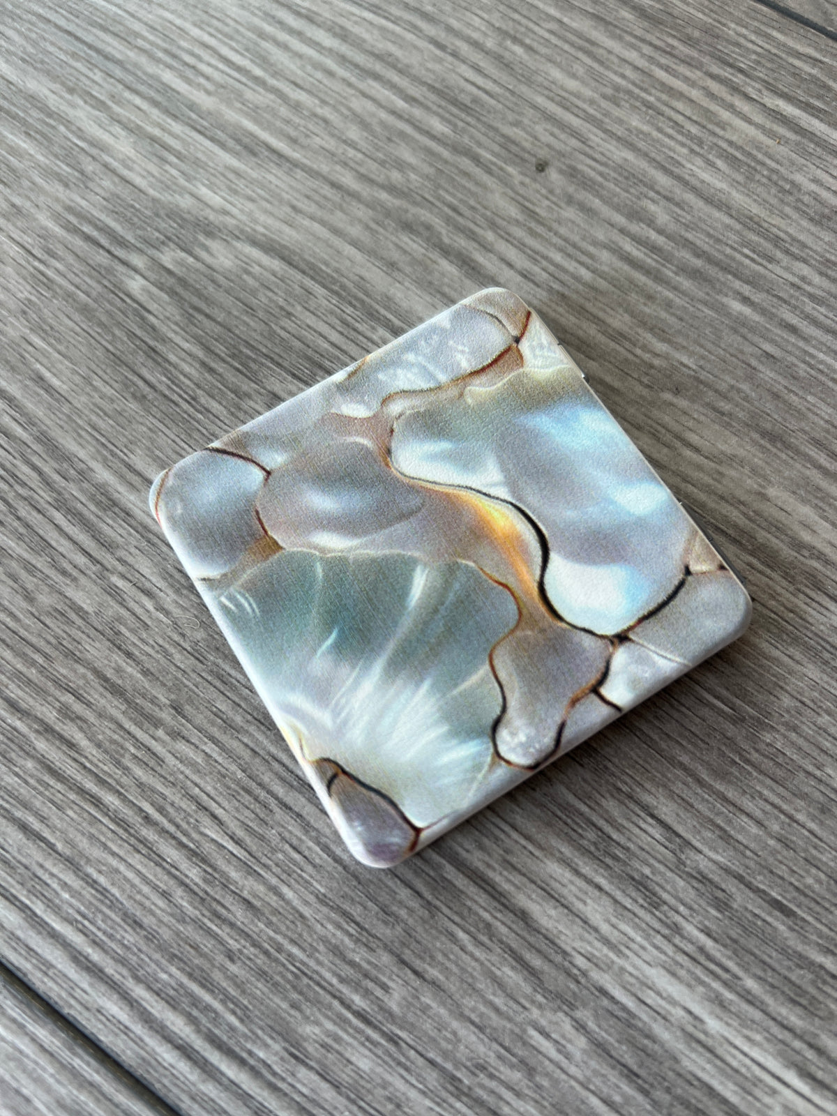 Pearl Shell Effect Double Sided Makeup Mirror-Fascinators Direct