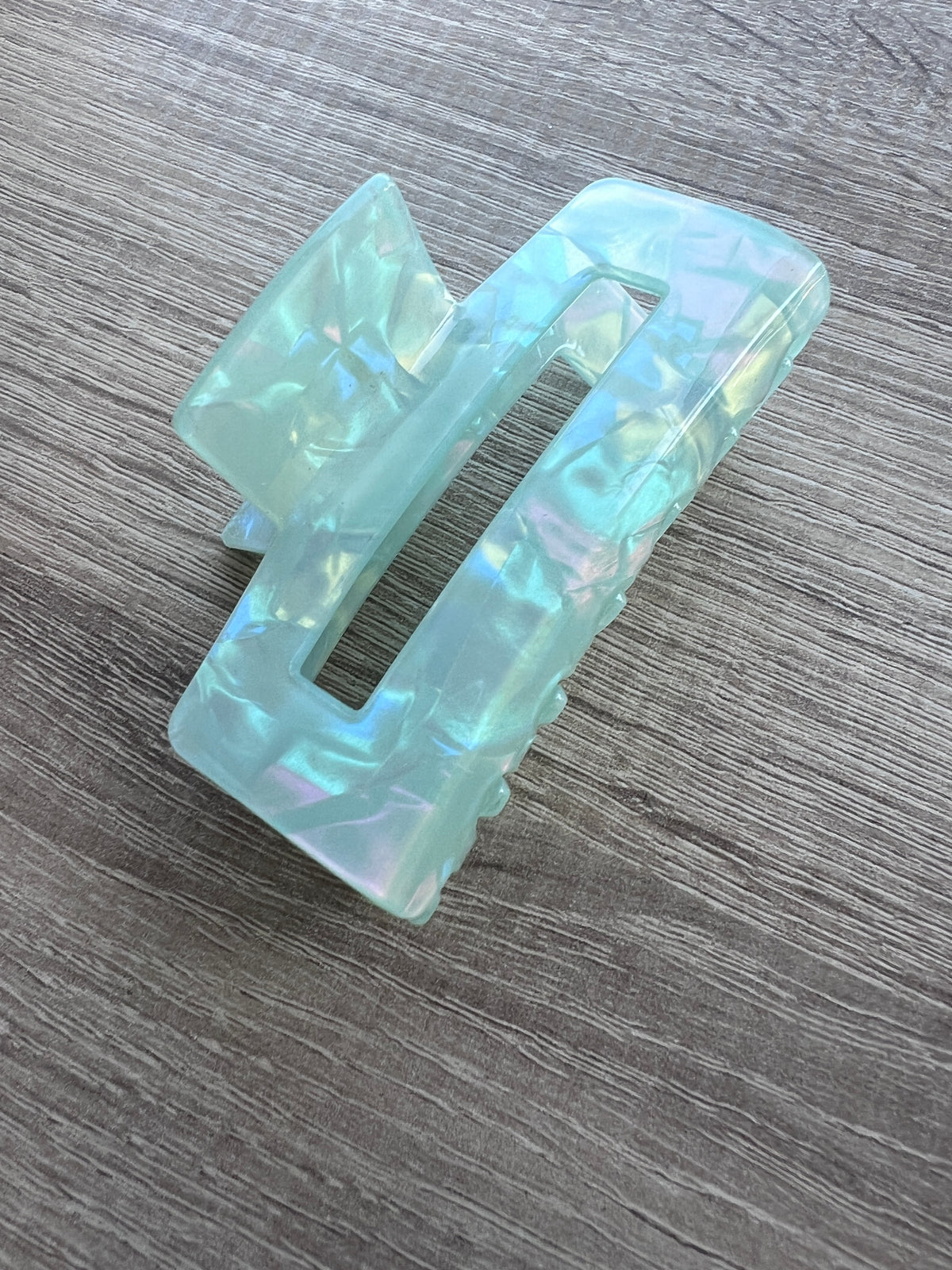 Pearlescent Hair Claw- Light Green-Fascinators Direct