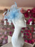 Pearlescent Light Blue Chiffon Flower Fascinator-Fascinators Direct