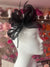 Pearlescent Organza Black Fascinator Headband-Fascinators Direct