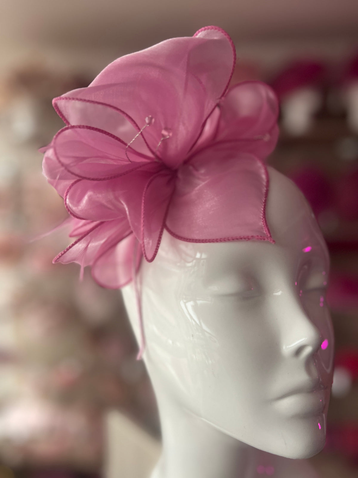Pearlescent Organza Blossom Fascinator Headband-Fascinators Direct