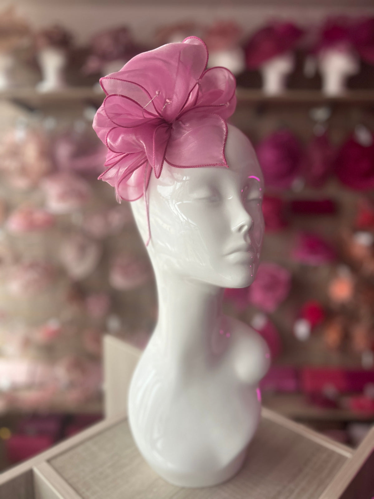 Pearlescent Organza Blossom Fascinator Headband-Fascinators Direct