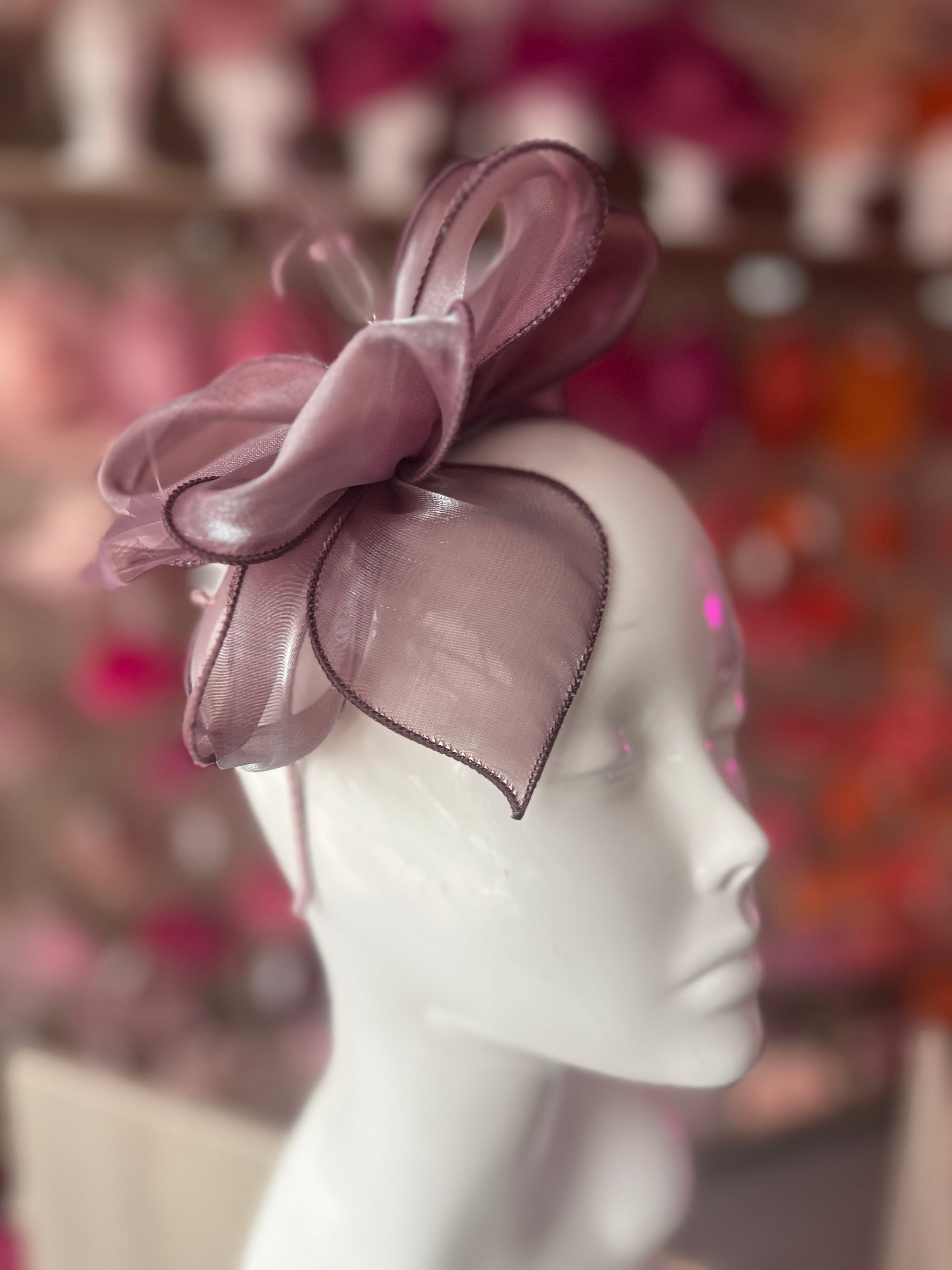 Pearlescent Organza Thistle Fascinator Headband-Fascinators Direct