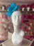 Pearlescent Organza Turquoise Fascinator Headband-Fascinators Direct