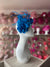 Persian Blue Flower Fascinator with Looped Ribbons & Wispy Feathers-Fascinators Direct