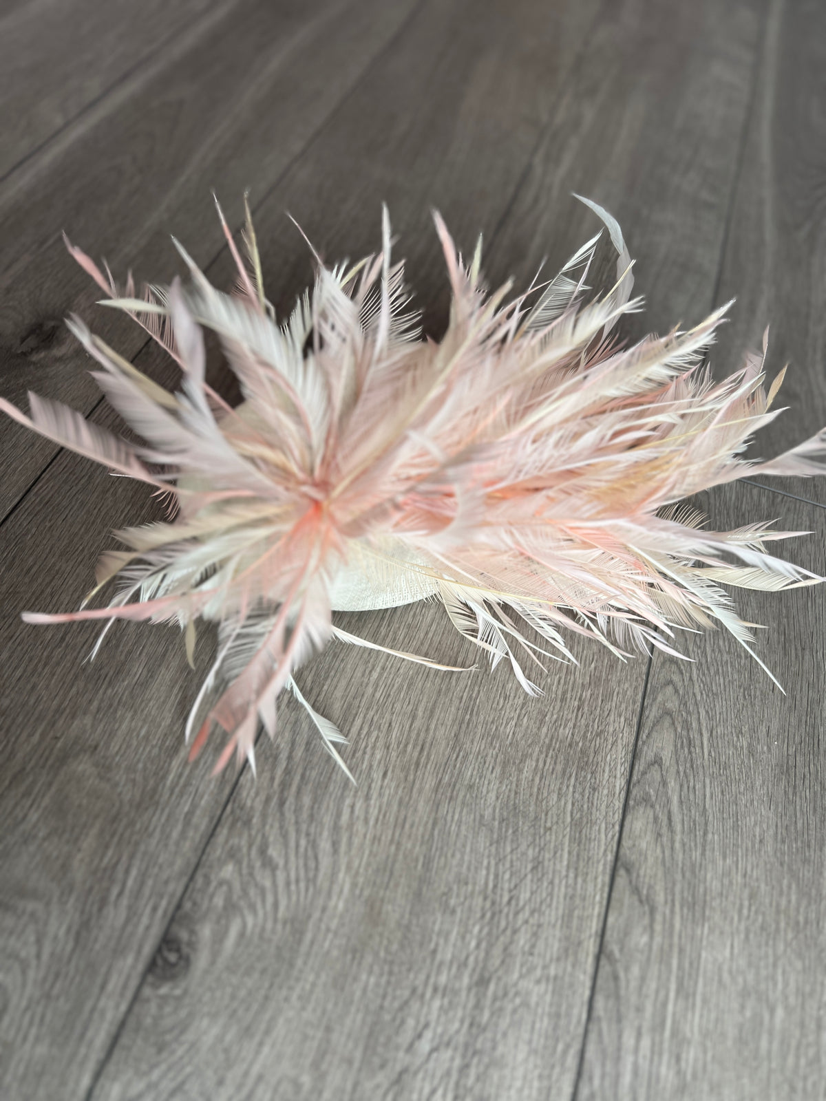 Pillbox Fascinator Hat with Feathers -Ivory/Candy/Mix-Fascinators Direct