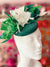 Pillbox Hat With Goblet Feather Flowers-Emerald/White/Fern-Fascinators Direct