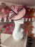 Pink & Black Round Saucer Fasciantor With Quills-Fascinators Direct