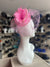 Pink Feather Flower Disc Fascinator with Veil-Fascinators Direct