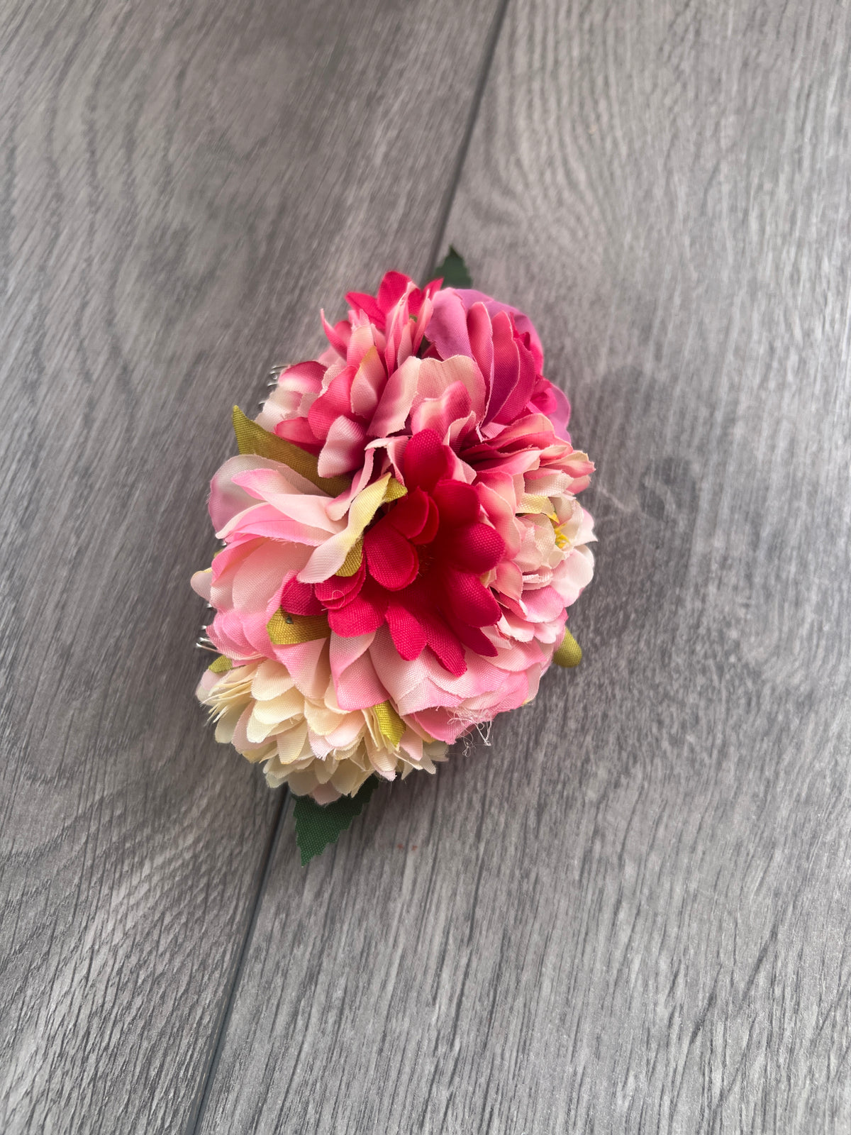 Pink Floral Hair Comb Fascinator-Fascinators Direct