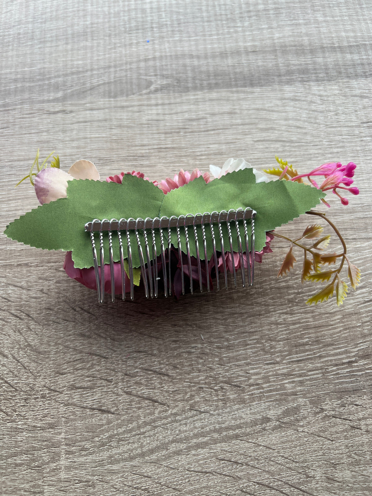 Pink Floral Hair Comb Fascinator-Fascinators Direct