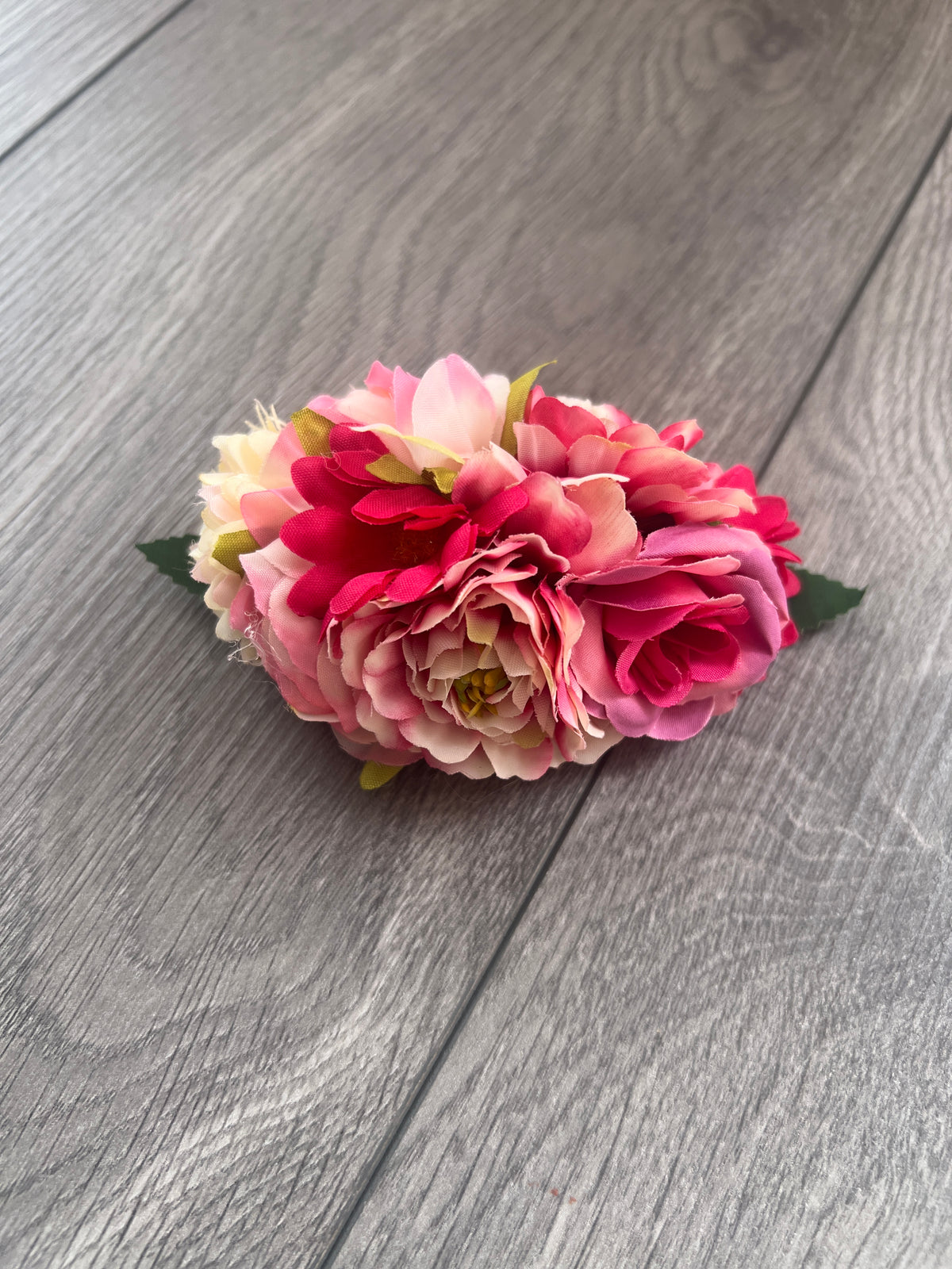 Pink Floral Hair Comb Fascinator-Fascinators Direct