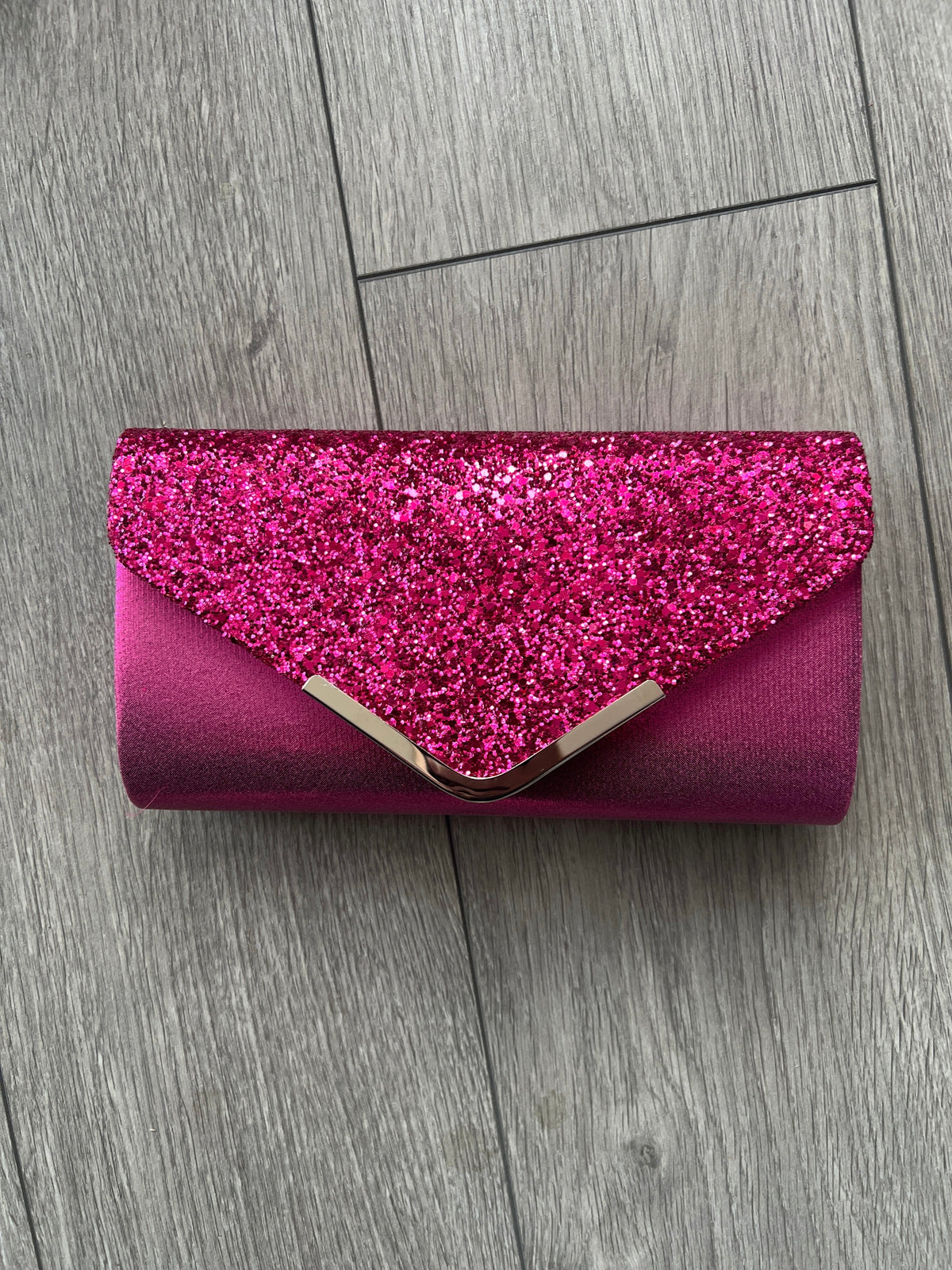 Pink Glitter Clutch Bag-Fascinators Direct