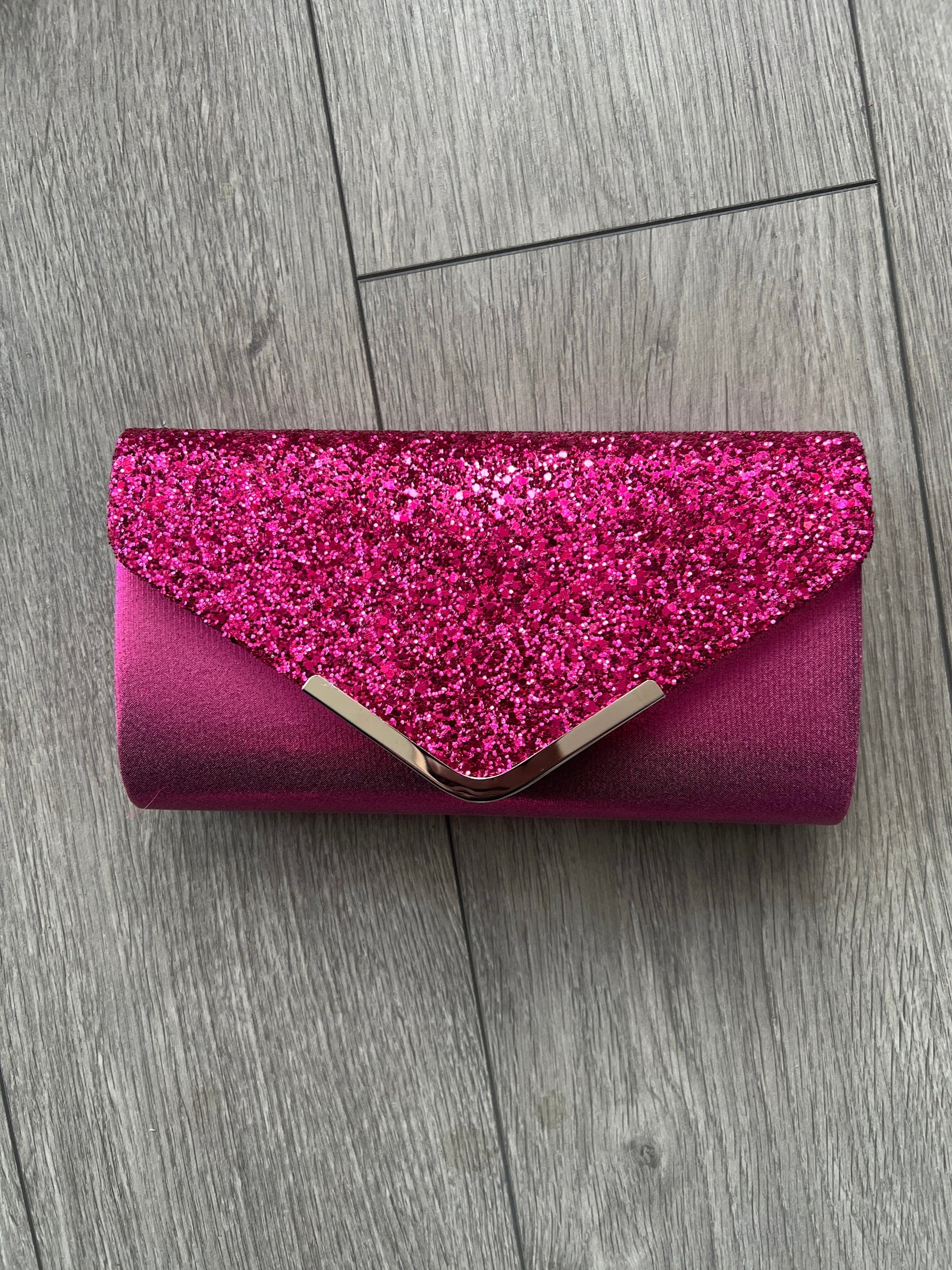 Pink Glitter Clutch Bag-Fascinators Direct